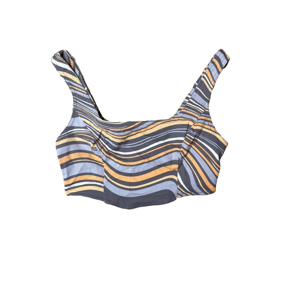 NWT Forever 21 Set| Allover Abstract Brown Multi Crop Top & Matching Pants - M‎